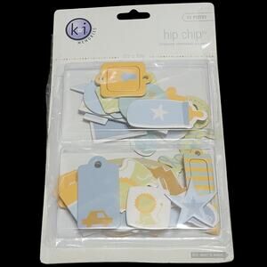 KI Memories Its a Boy Hip Chip Chipboard‎ Accents Scrapbooking Papercrafting